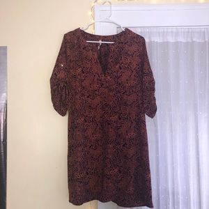 Short bohemian shift dress